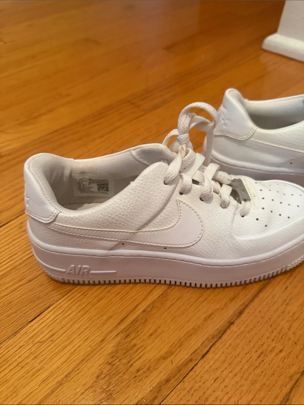 Nike women’s White platform Air Force 1 size 7.5 Sneakers